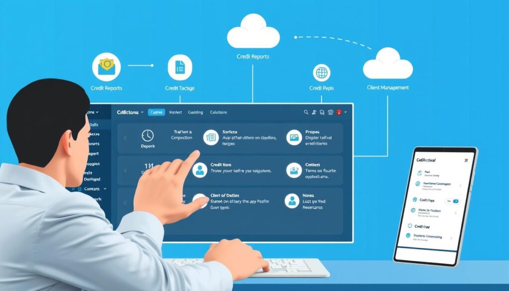 Credit repair cloud user interface