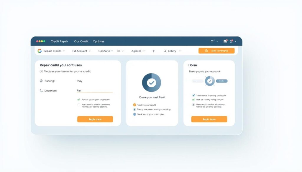 Credit repair software interface