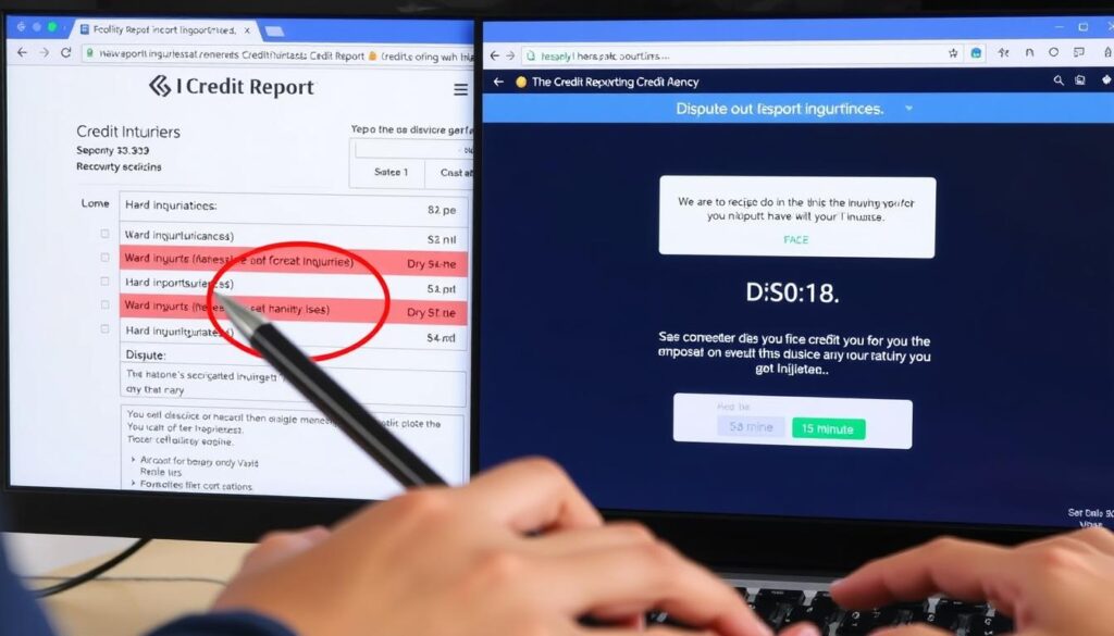 Credit report dispute process