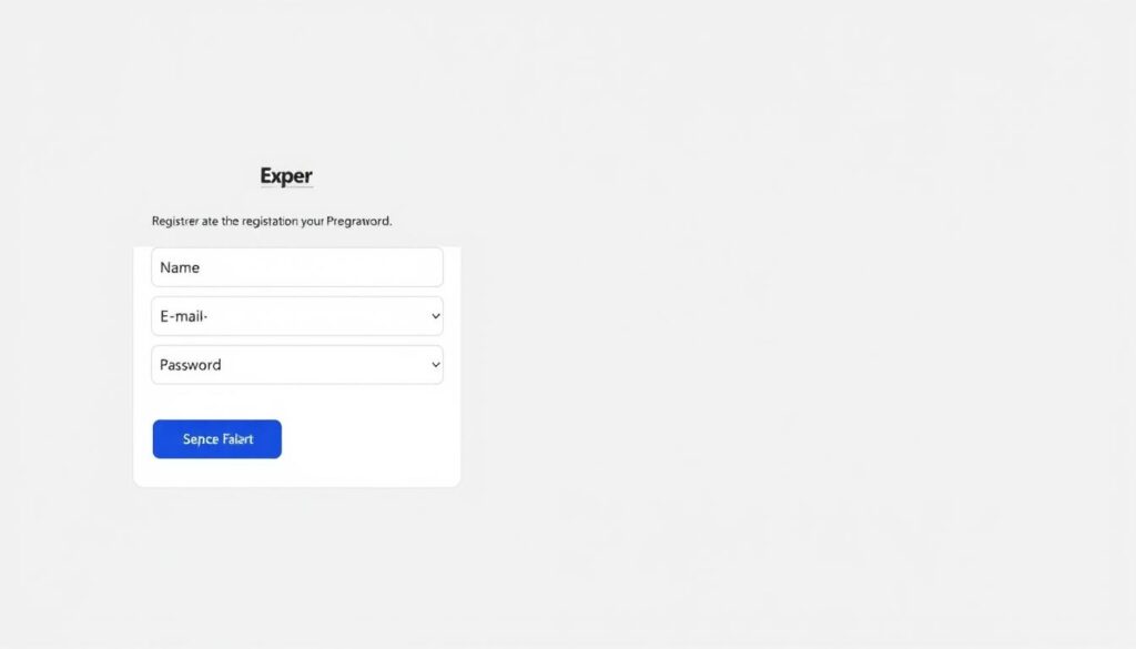 Exper user registration and onboarding process