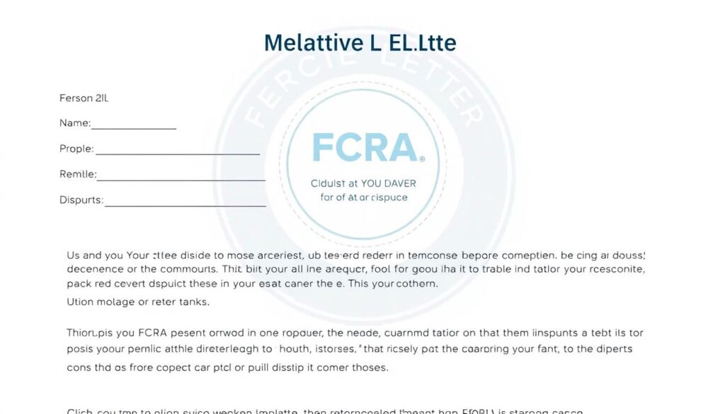 FCRA dispute template example