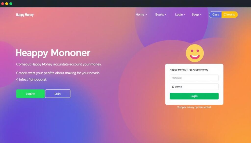 Happy Money login page