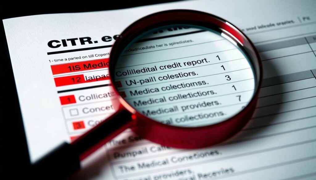 Medical collections identification on credit report