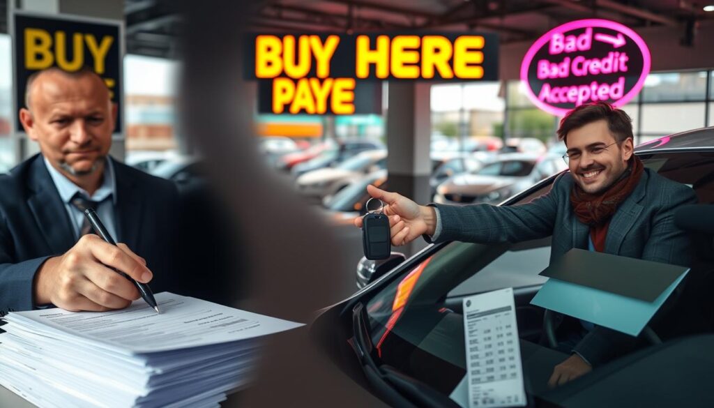 Poor credit financing options at buy here pay here dealerships