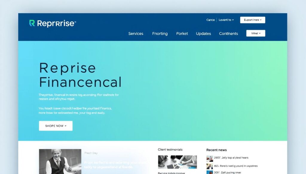Reprise Financial Website Homepage
