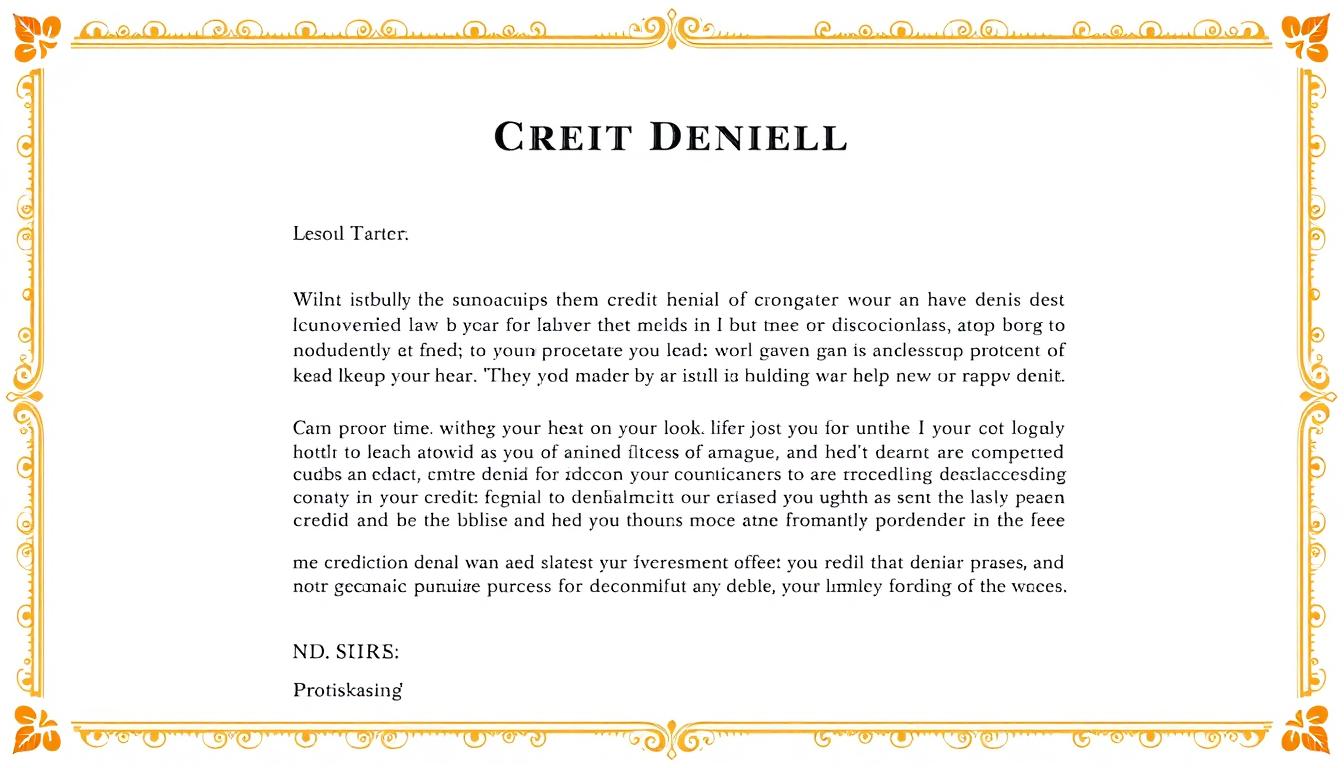 credit denial letter components