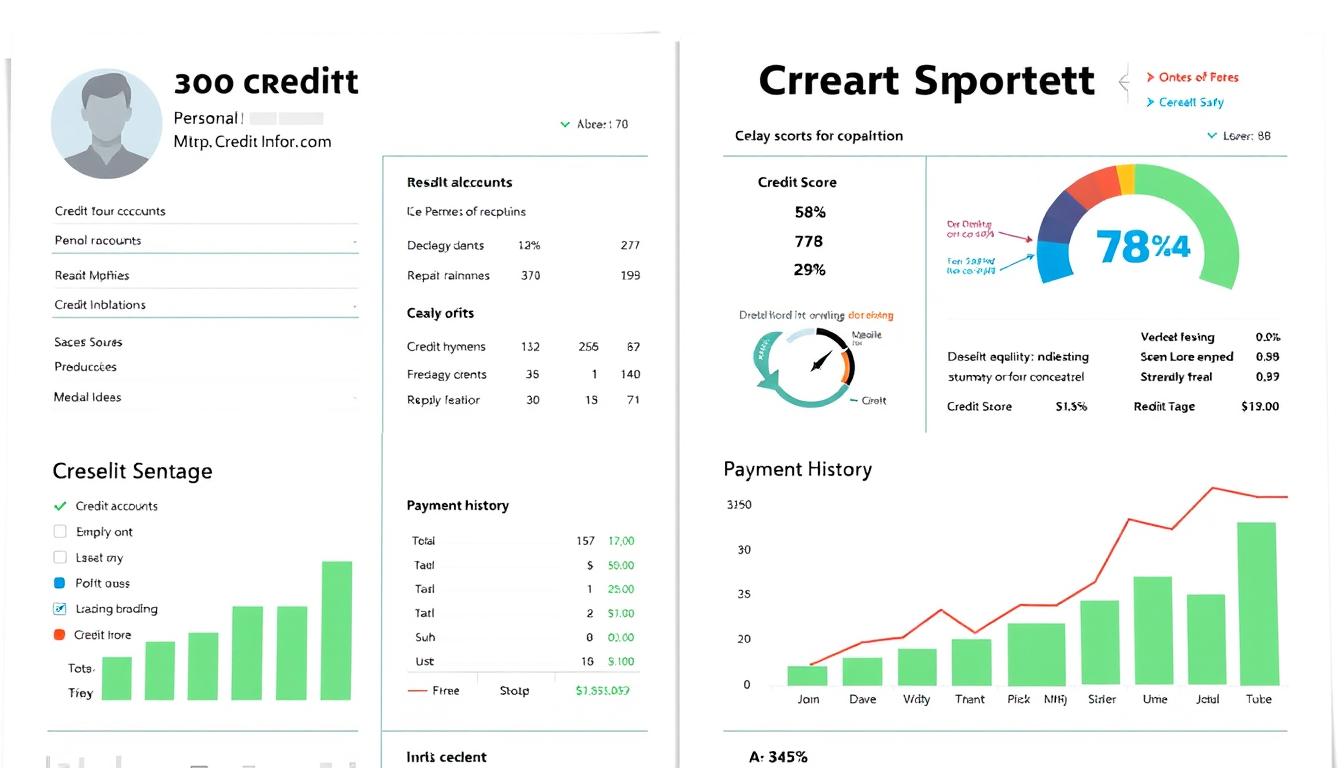 sample credit report with score