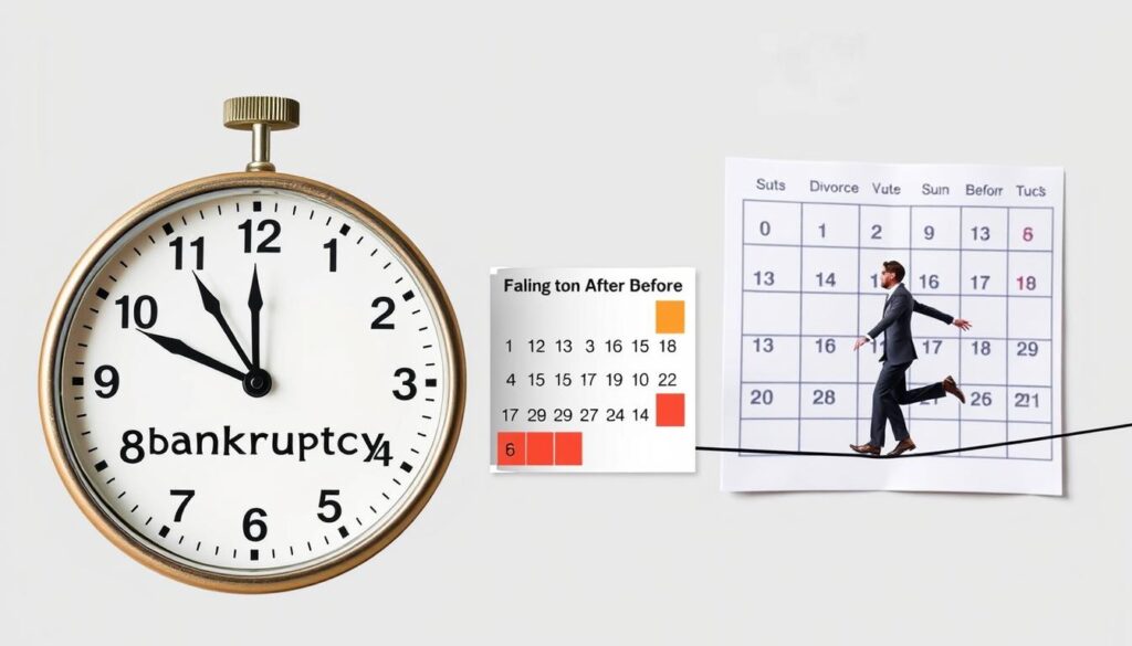 timing strategies for bankruptcy and divorce