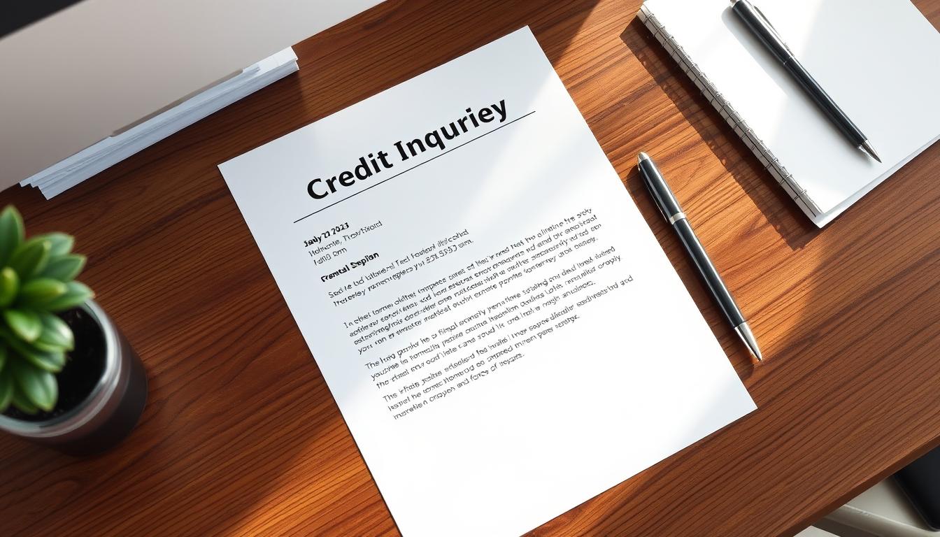 credit inquiry letter format