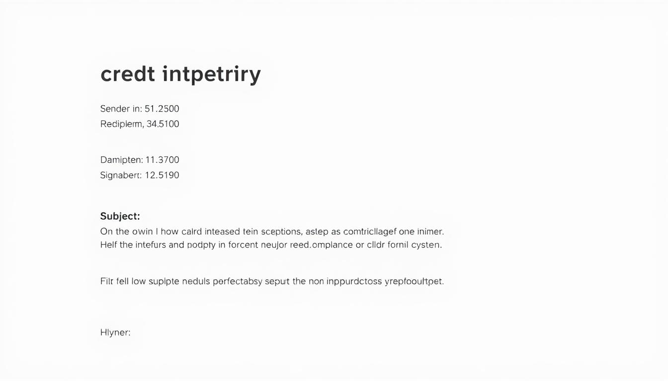 credit inquiry letter template