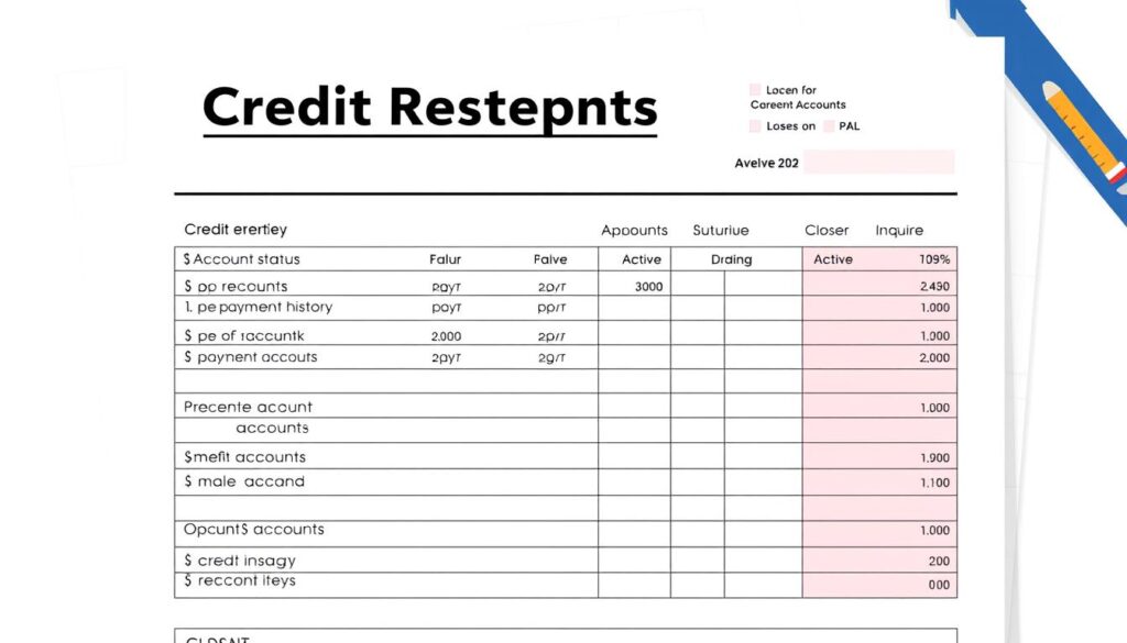 credit report entries