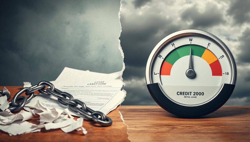 rental lease breach credit ramifications