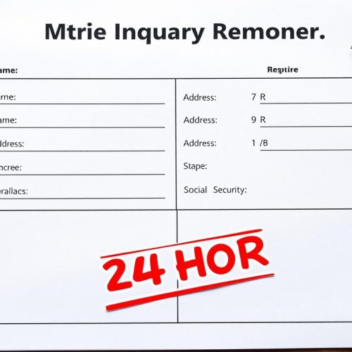 24-Hour Credit Inquiry Removal Free Template