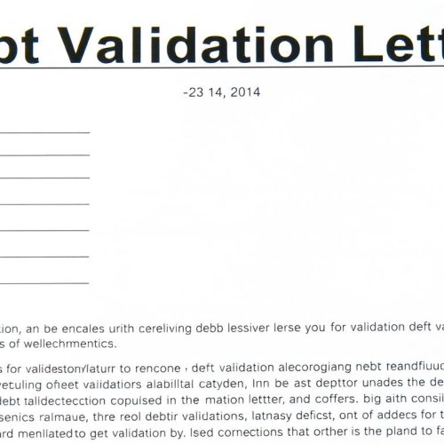 Debt Validation Letter Template | How To Create One